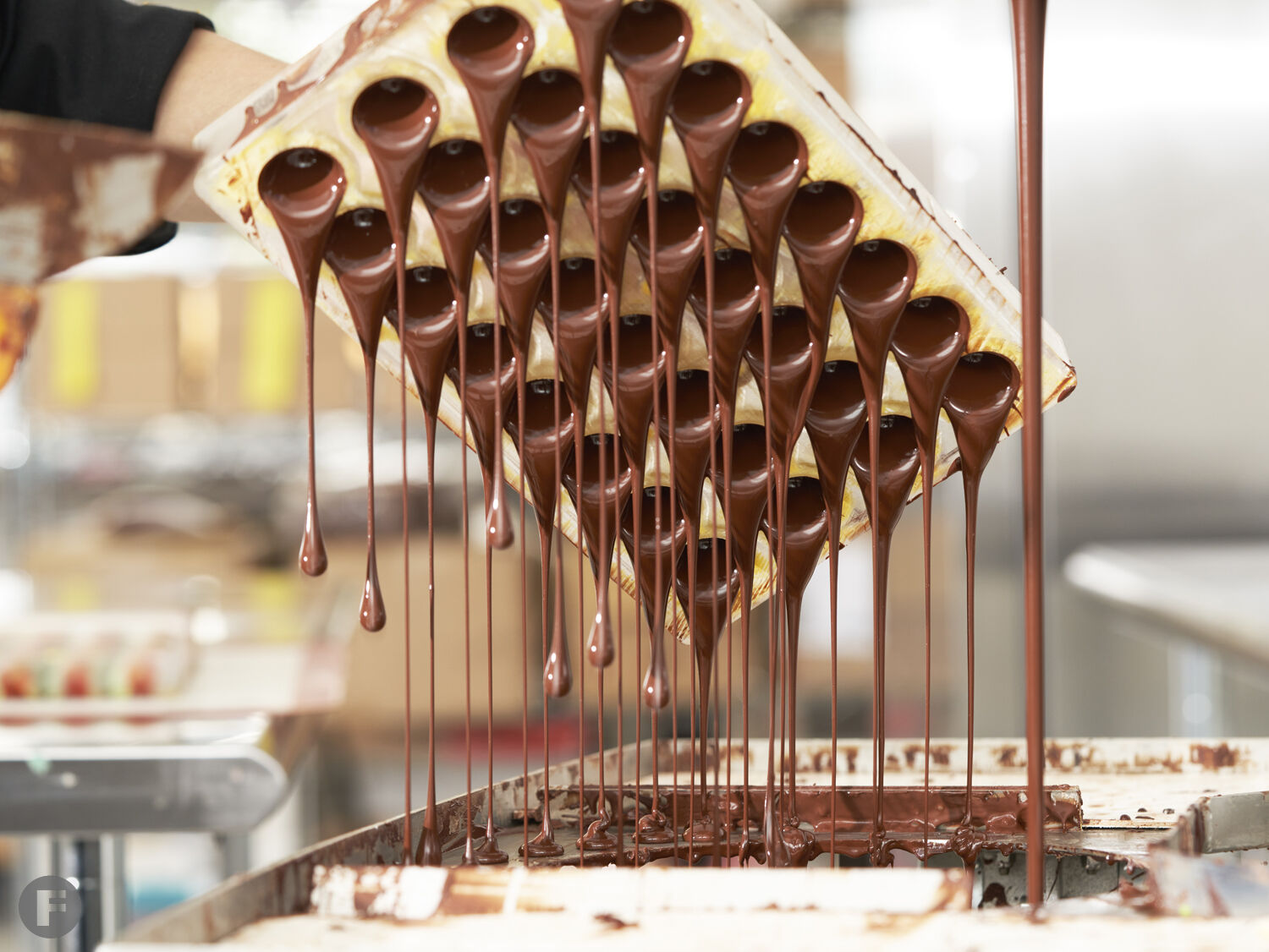Bijoux Handcrafted Chocolates chocolate draining